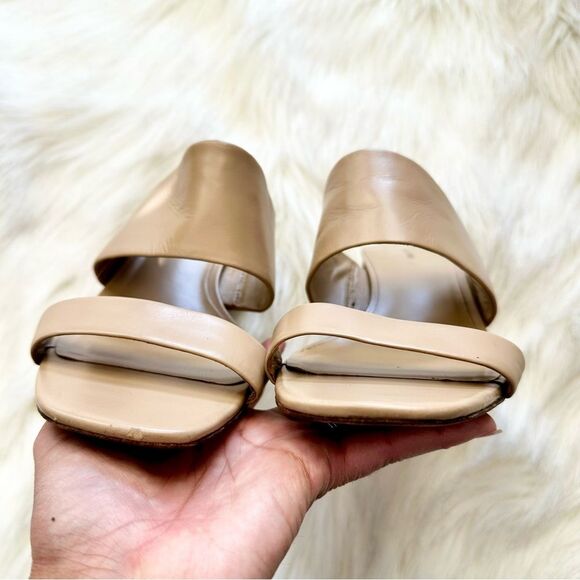 Via Spiga Phillipa Slide Leather Sandal in Tan Size 8.5 - Picture 6 of 9